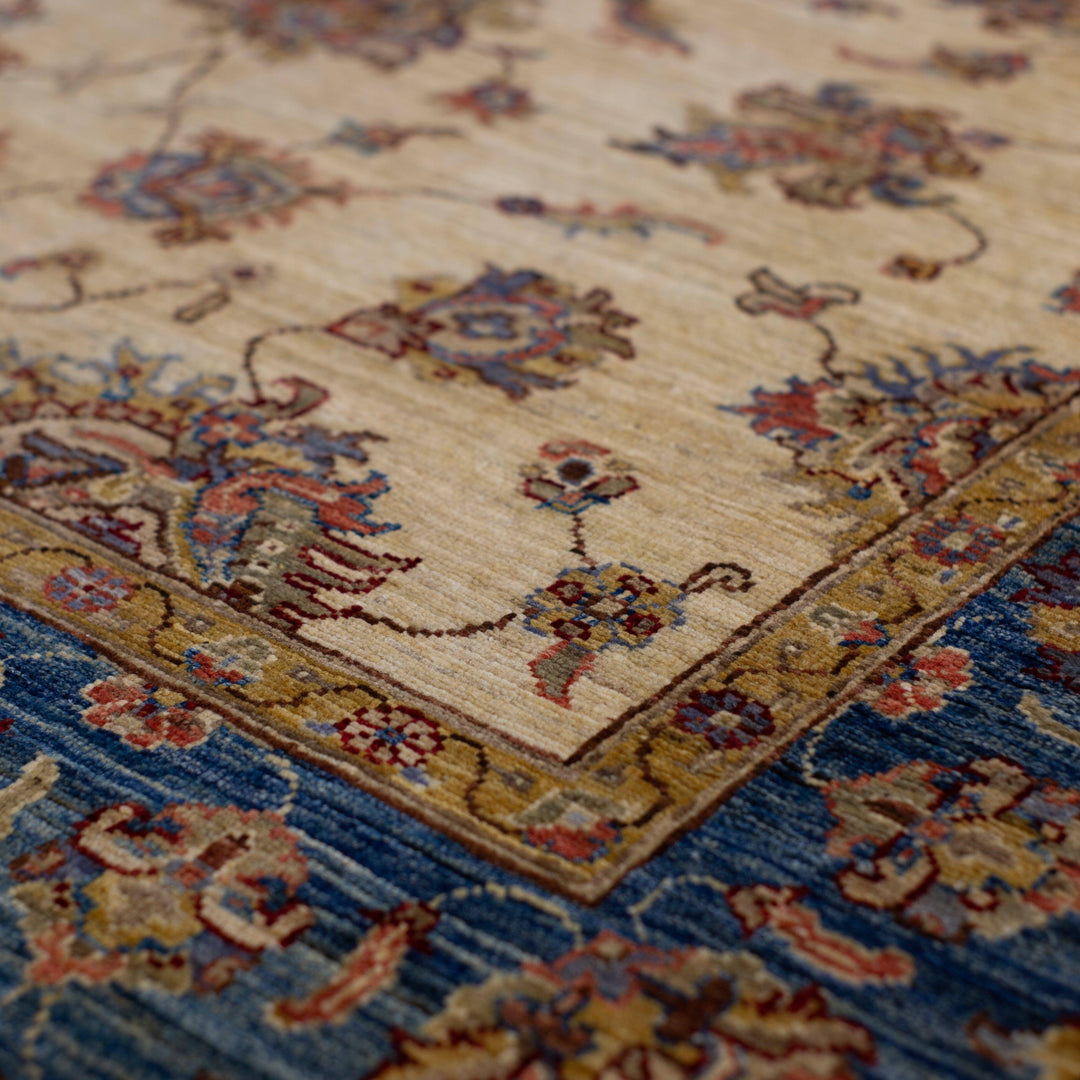 The Cerulean Essence Hand Knotted Ziegler Rug - Arrant Luxury