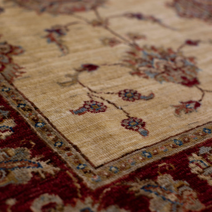 The Crimson Ivory Hand Knotted Ziegler Rug - Arrant Luxury