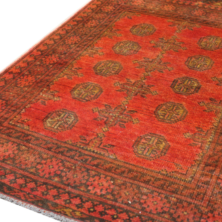 The Rust Hand Knotted Balochi Bukhara Rug - Arrant Luxury