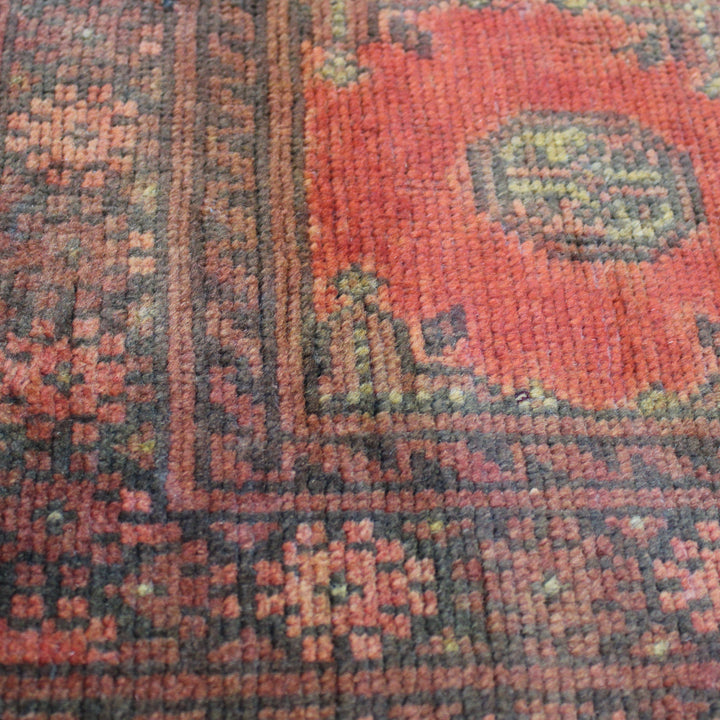 The Rust Hand Knotted Balochi Bukhara Rug - Arrant Luxury